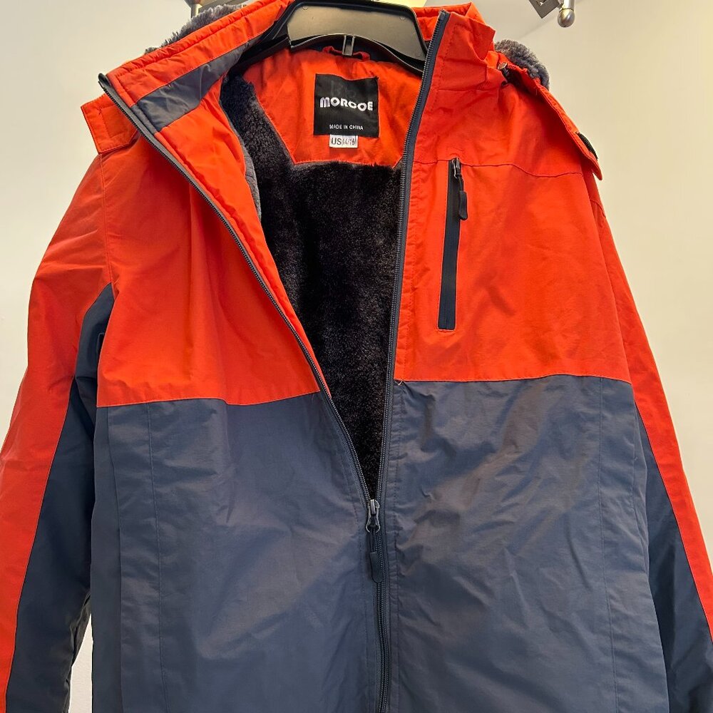 Faux Fur Lined Ski Jacket with Hood - Worn Once